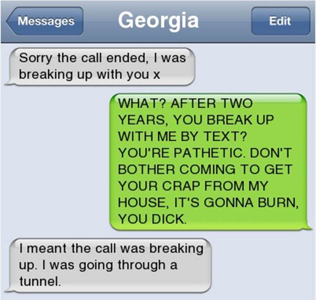 When your reception is cutting out.